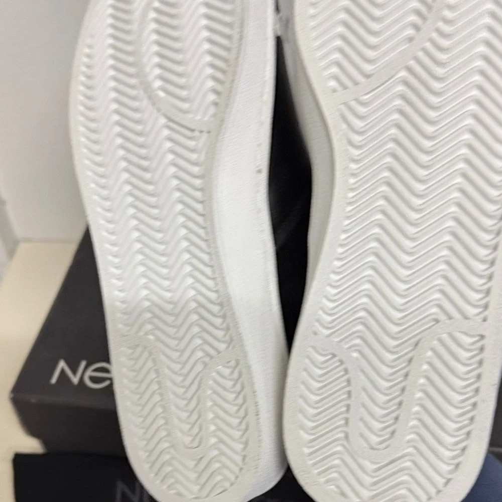 NIB Neil Barrett Black Slip-On Logo Shoes sz 38